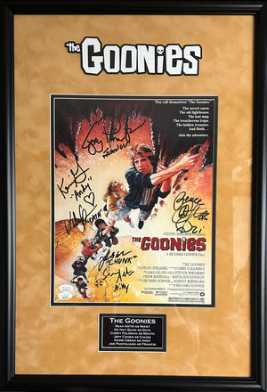 The Goonies cast autographed signed inscribed framed 11x14 photo JSA COA