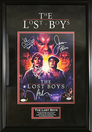 The Lost Boys cast autographed signed inscribed framed 11x14 photo JSA COA