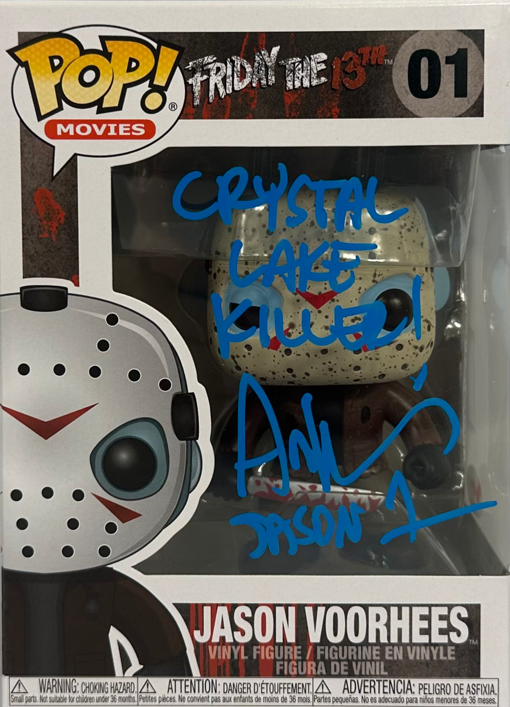 Ari Lehman signed inscribed Funko Pop #01 Friday The 13th JSA COA Jason Voorhees