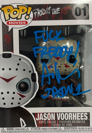 Ari Lehman signed inscribed Funko Pop #01 Friday The 13th JSA COA Jason Voorhees