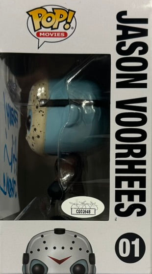 Ari Lehman signed inscribed Funko Pop #01 Friday The 13th JSA COA Jason Voorhees