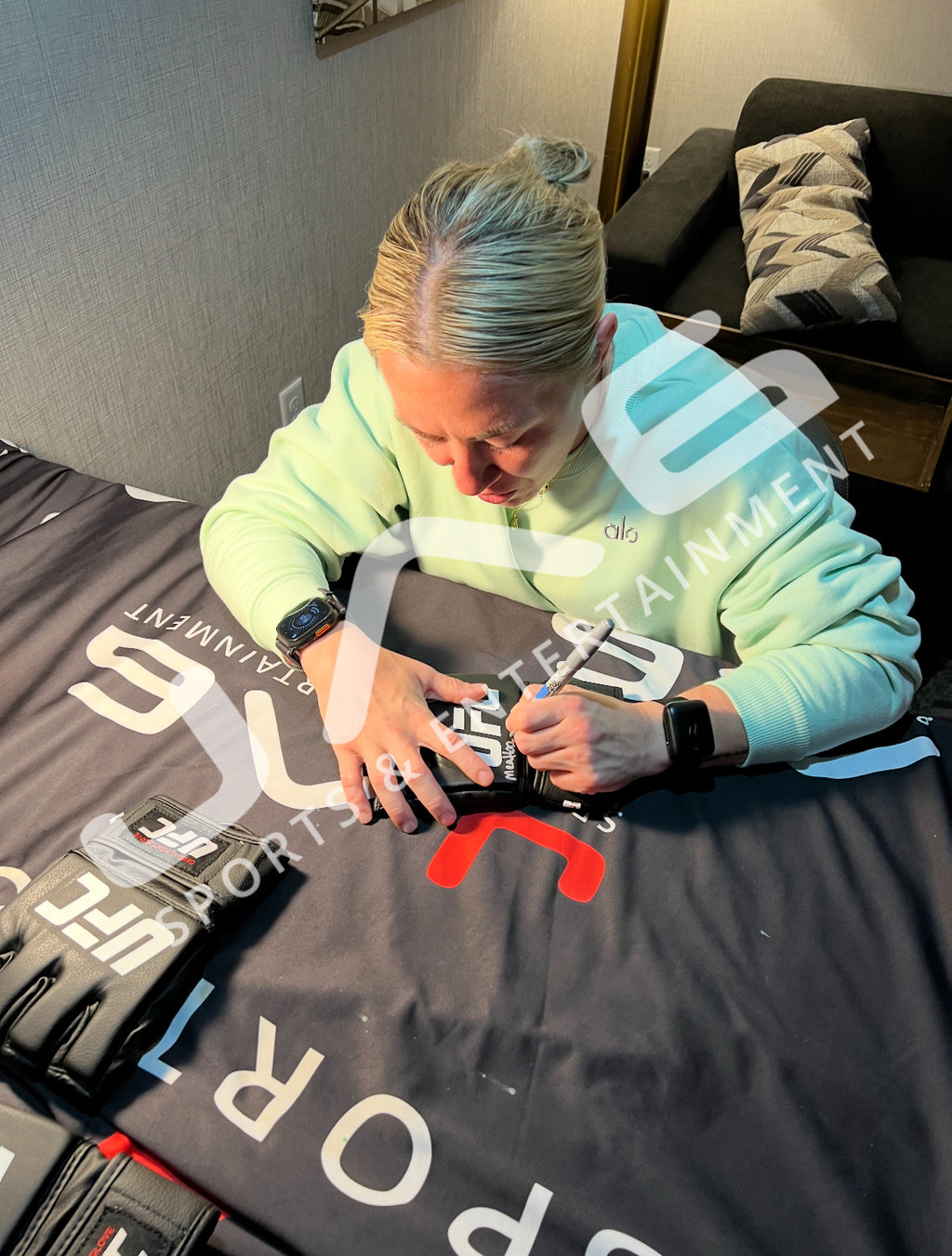 Molly McCann autographed signed inscribed authentic glove UFC JSA Meatball Molly