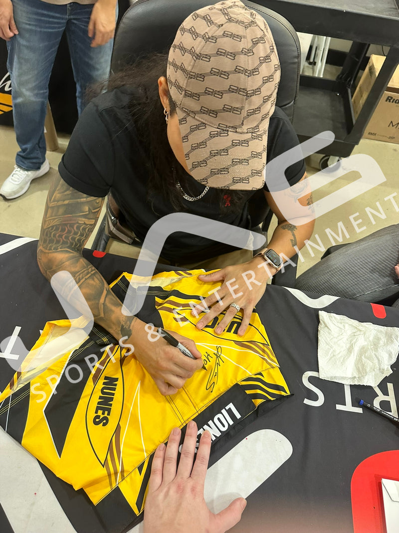 Amanda Nunes autographed signed inscribed shorts UFC Lioness BAS