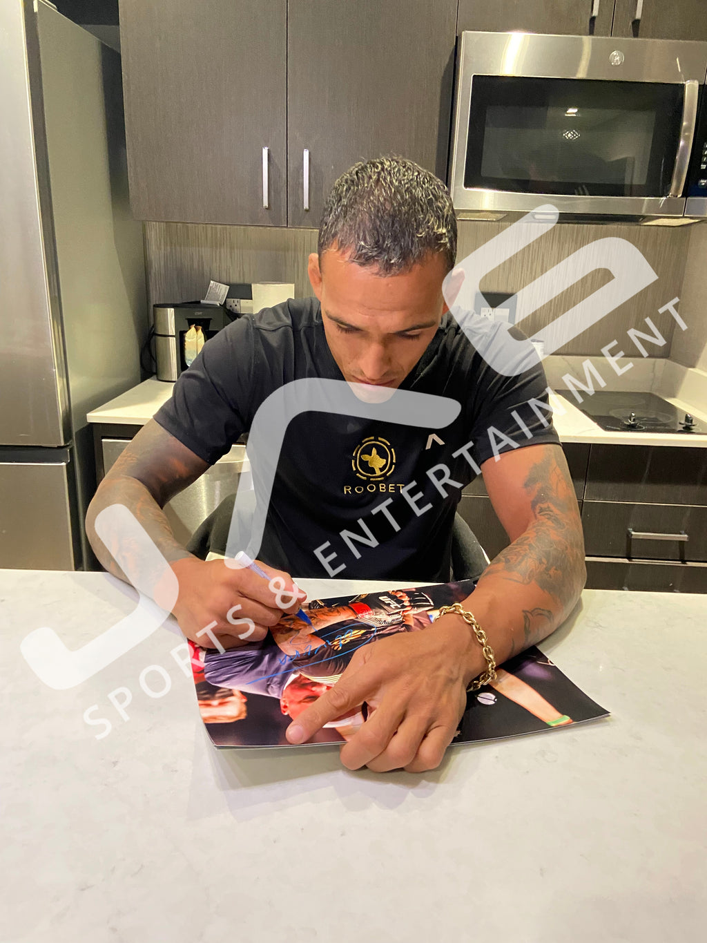 Charles Oliveira autograph signed 11x14 photo UFC JSA COA Michael Chandler