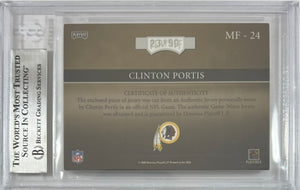 Clinton Portis auto signed Donruss 2005 #23/50 Washington Commanders BAS