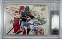 Clinton Portis auto signed Upper Deck 2002 #1354/1500 Washington Commanders BAS