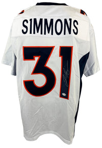 Justin Simmons autographed signed jersey pro style PSA COA