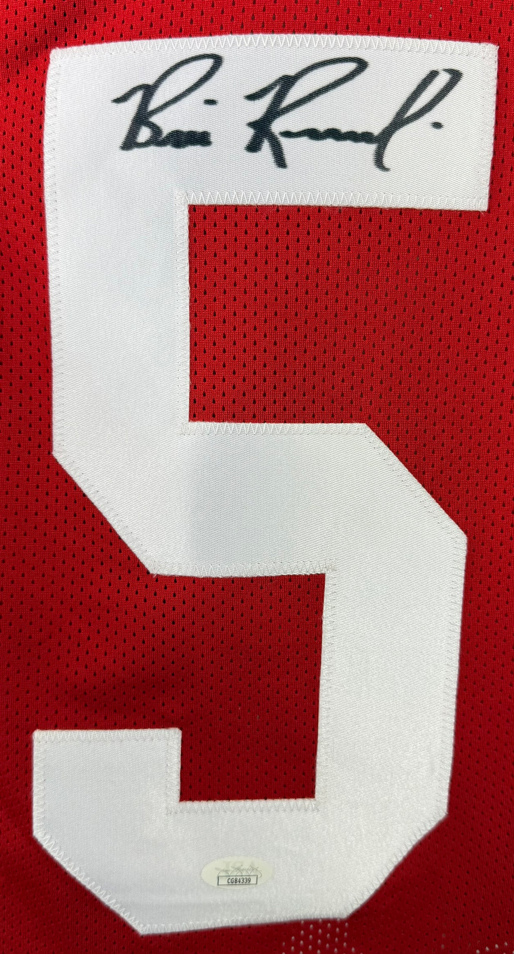 BILL ROMANOWSKI AUTOGRAPHED SIGNED CUSTOM RED PRO STYLE JERSEY JSA COA