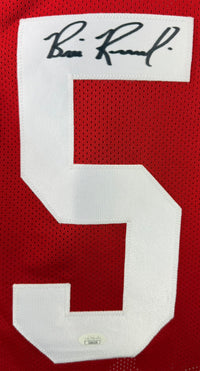 BILL ROMANOWSKI AUTOGRAPHED SIGNED CUSTOM RED PRO STYLE JERSEY JSA COA