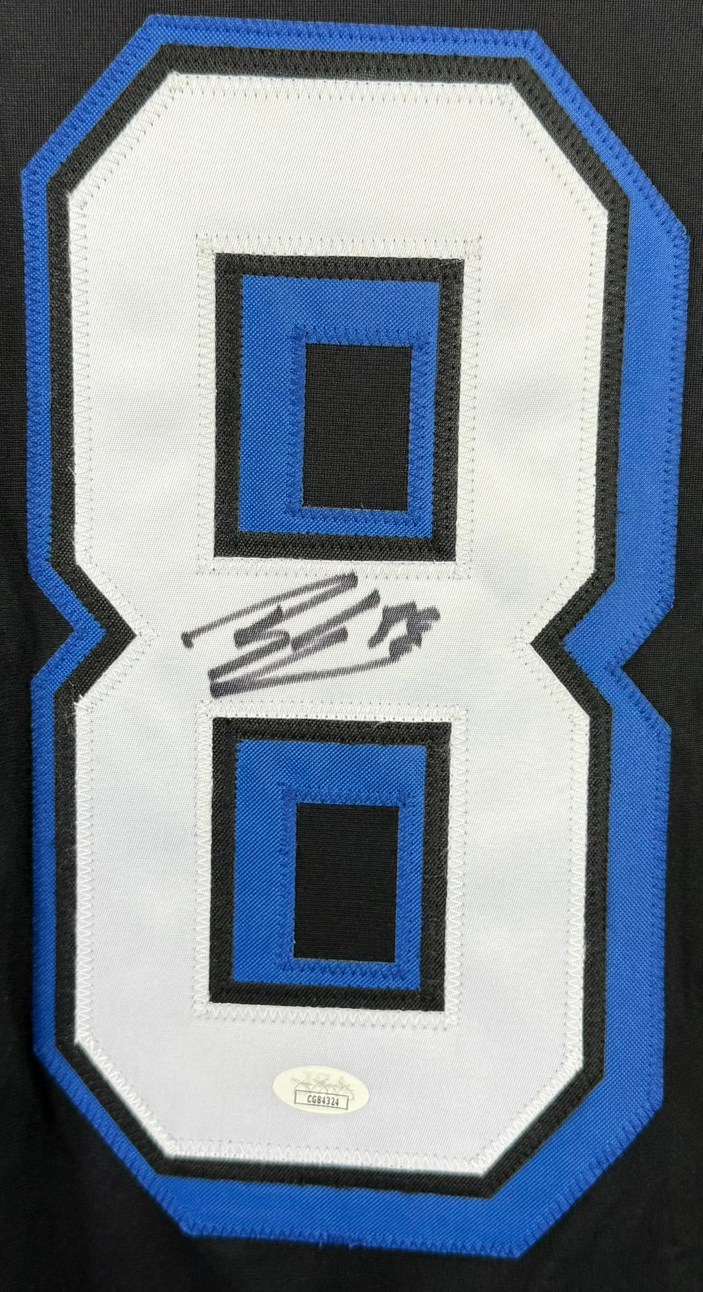 BRANDON HAGEL AUTOGRAPHED SIGNED CUSTOM BLACK PRO STYLE JERSEY JSA COA