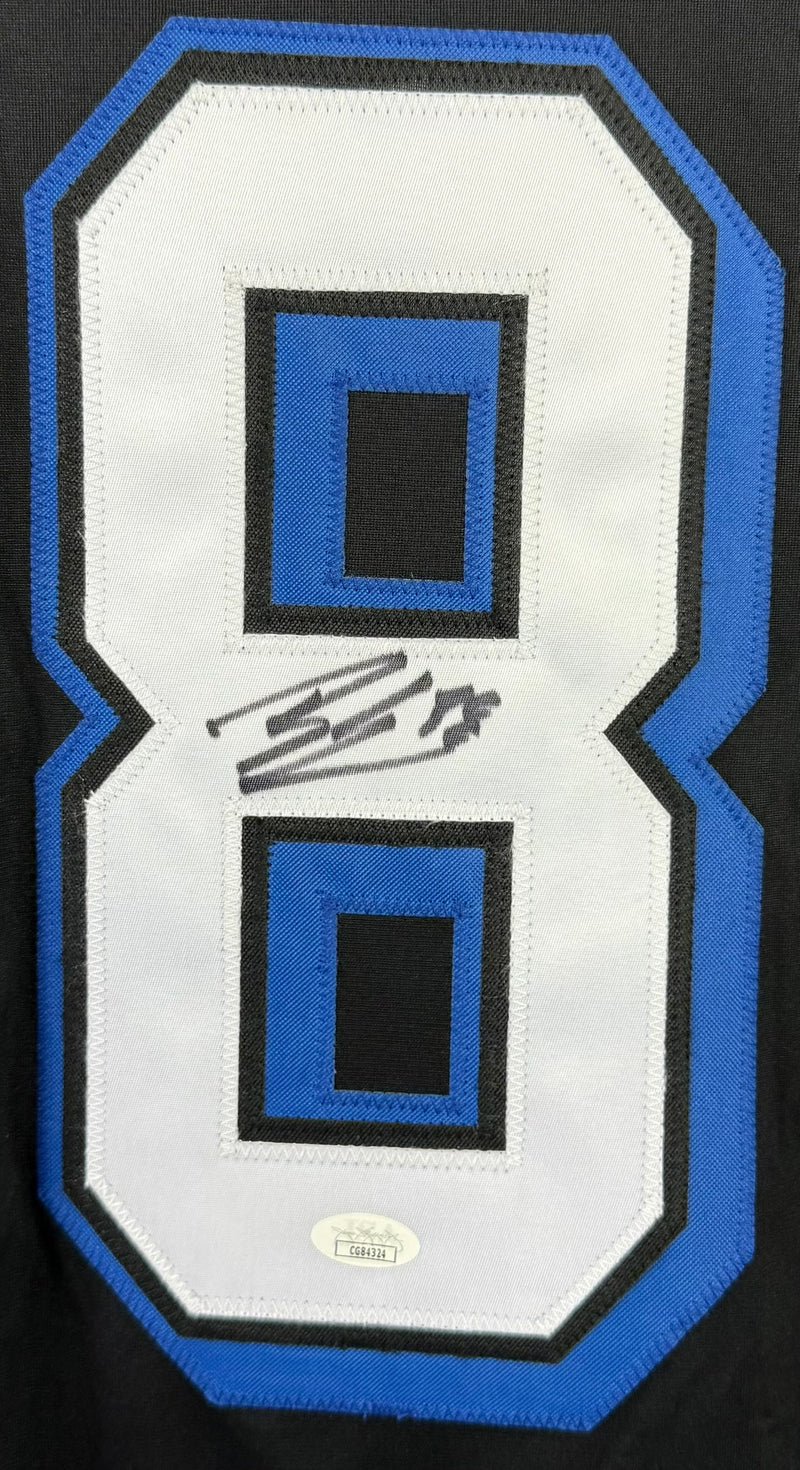 BRANDON HAGEL AUTOGRAPHED SIGNED CUSTOM BLACK PRO STYLE JERSEY JSA COA
