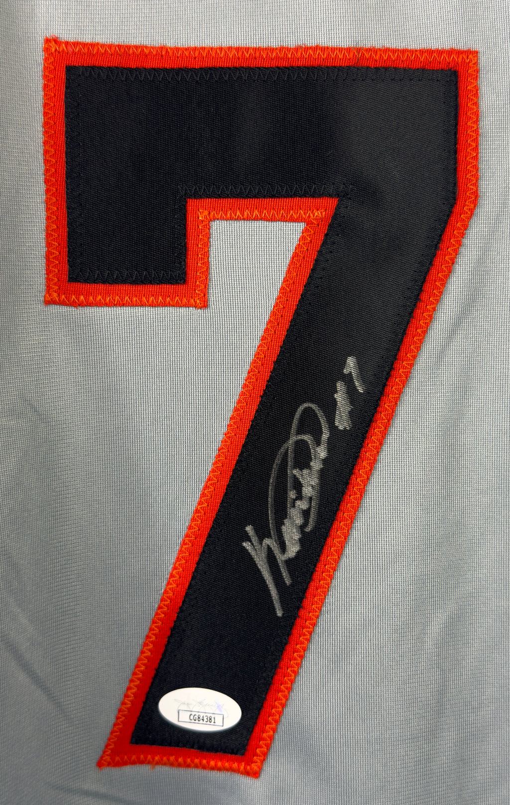 KEVIN MITCHELLE AUTOGRAPHED SIGNED CUSTOM GREY PRO STYLE JERSEY