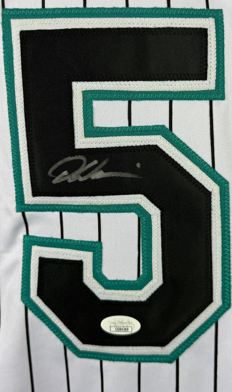 DONTRELLE WILLIS AUTOGRAPHED SIGNED CUSTOM WHITE PRO STYLE JERSEY JSA COA