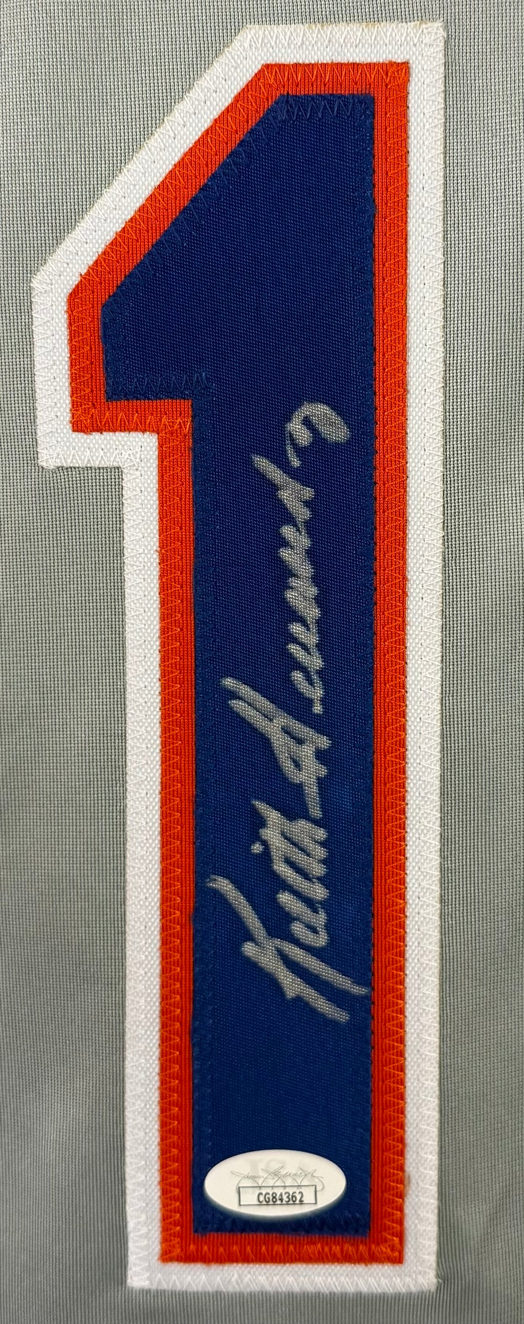 KEITH HERNANDEZ AUTOGRAPHED SIGNED CUSTOM GREY PRO STYLE JERSEY