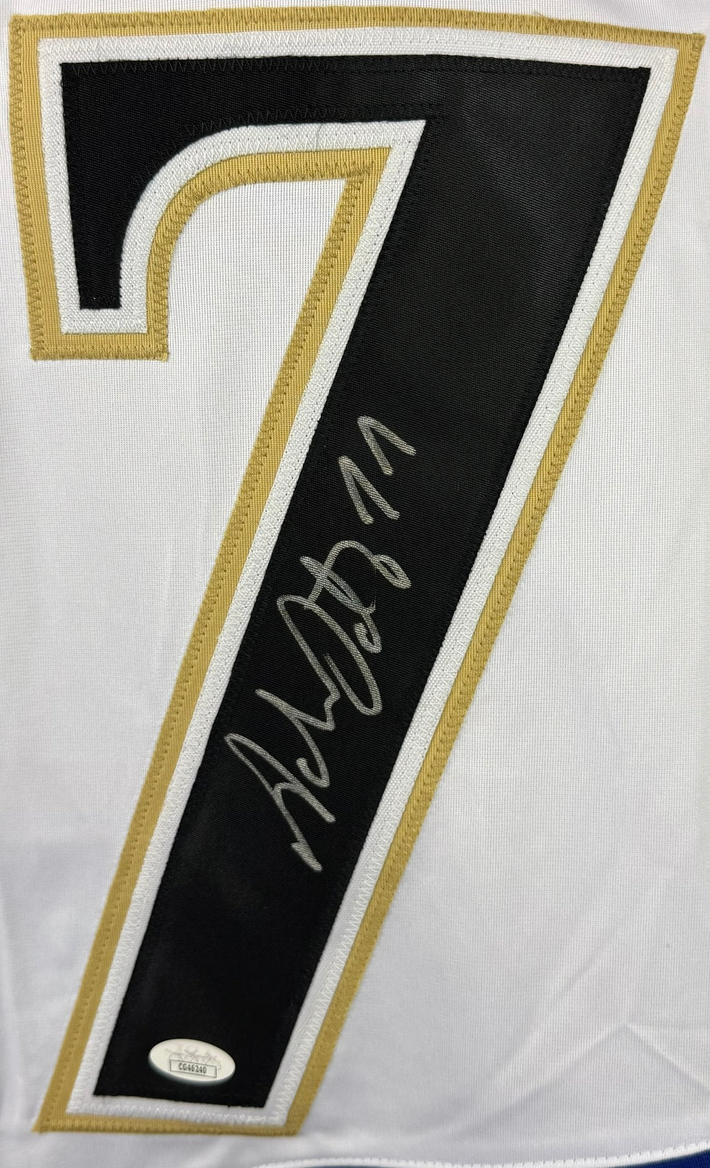 ADAM OATES AUTOGRAPHED SIGNED CUSTOM WHITE PRO STYLE JERSEY JSA COA
