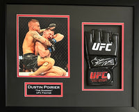 Dustin Poirier autographed signed framed glove UFC JSA COA Michael Chandler