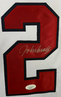 JOHN SMOLTZ AUTOGRAPHED SIGNED CUSTOM WHITE PRO STYLE JERSEY JSA COA
