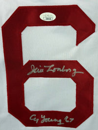 JIM LONGBORG AUTOGRAPHED SIGNED INSCRIBED CUSTOM WHITE PRO STYLE JERSEY JSA COA