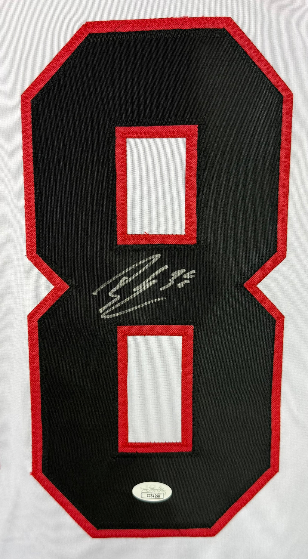 BRANDON HAGEL AUTOGRAPHED SIGNED CUSTOM WHITE PRO STYLE JERSEY JSA COA