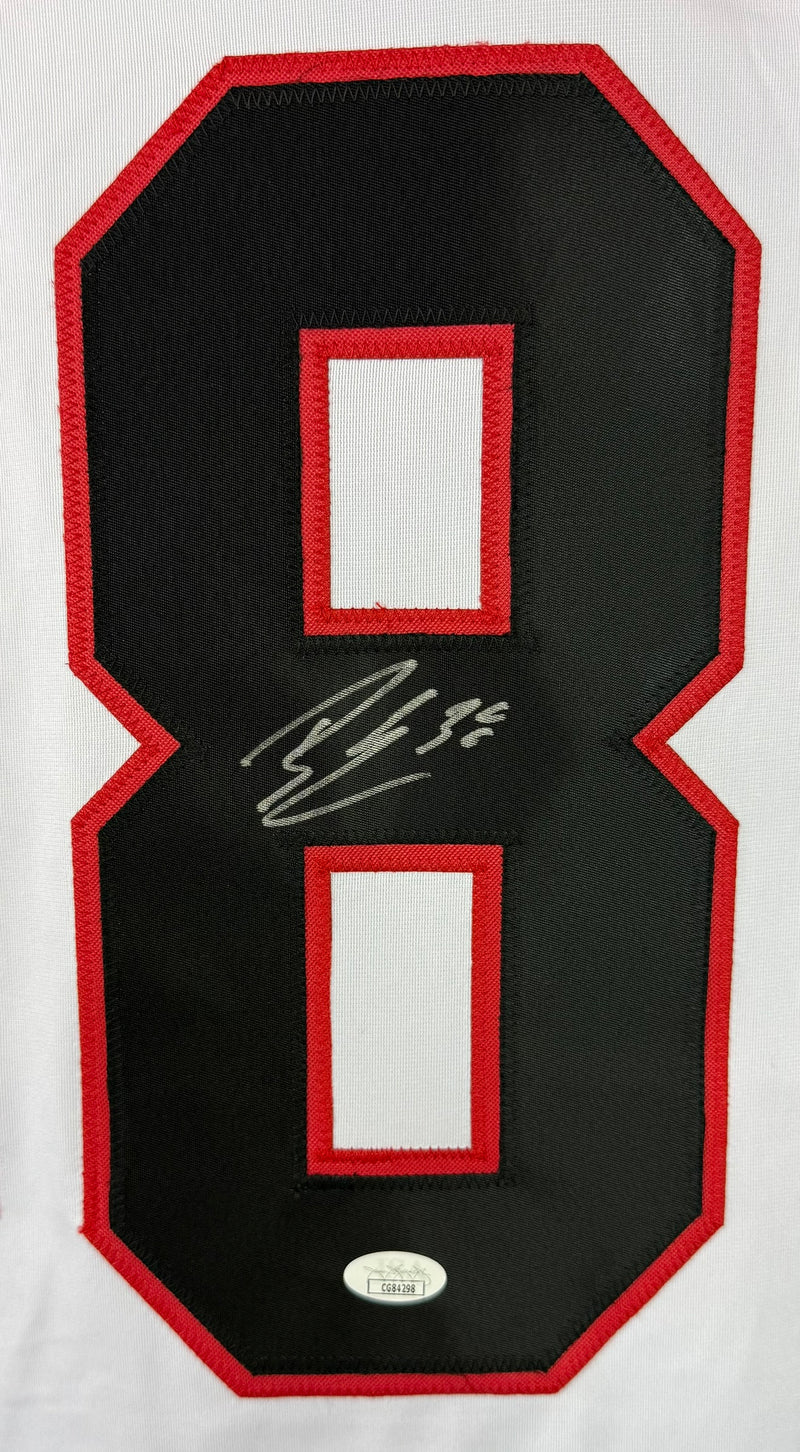 BRANDON HAGEL AUTOGRAPHED SIGNED CUSTOM WHITE PRO STYLE JERSEY JSA COA