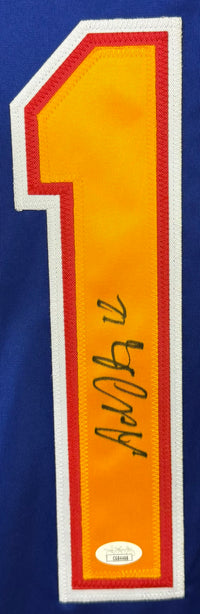 ADAM OATES AUTOGRAPHED SIGNED CUSTOM BLUE PRO STYLE JERSEY JSA COA