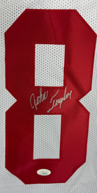 JOHN TAYLOR AUTOGRAPHED SIGNED CUSTOM WHITE PRO STYLE JERSERY JSA COA