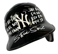 Steve Sax signed inscribed full size authentic helmet New York Yankees PSA COA