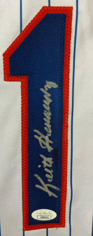 KEITH HERNANDEZ AUTOGRAPHED SIGNED CUSTOM WHITE PRO STYLE JERSEY JSA COA