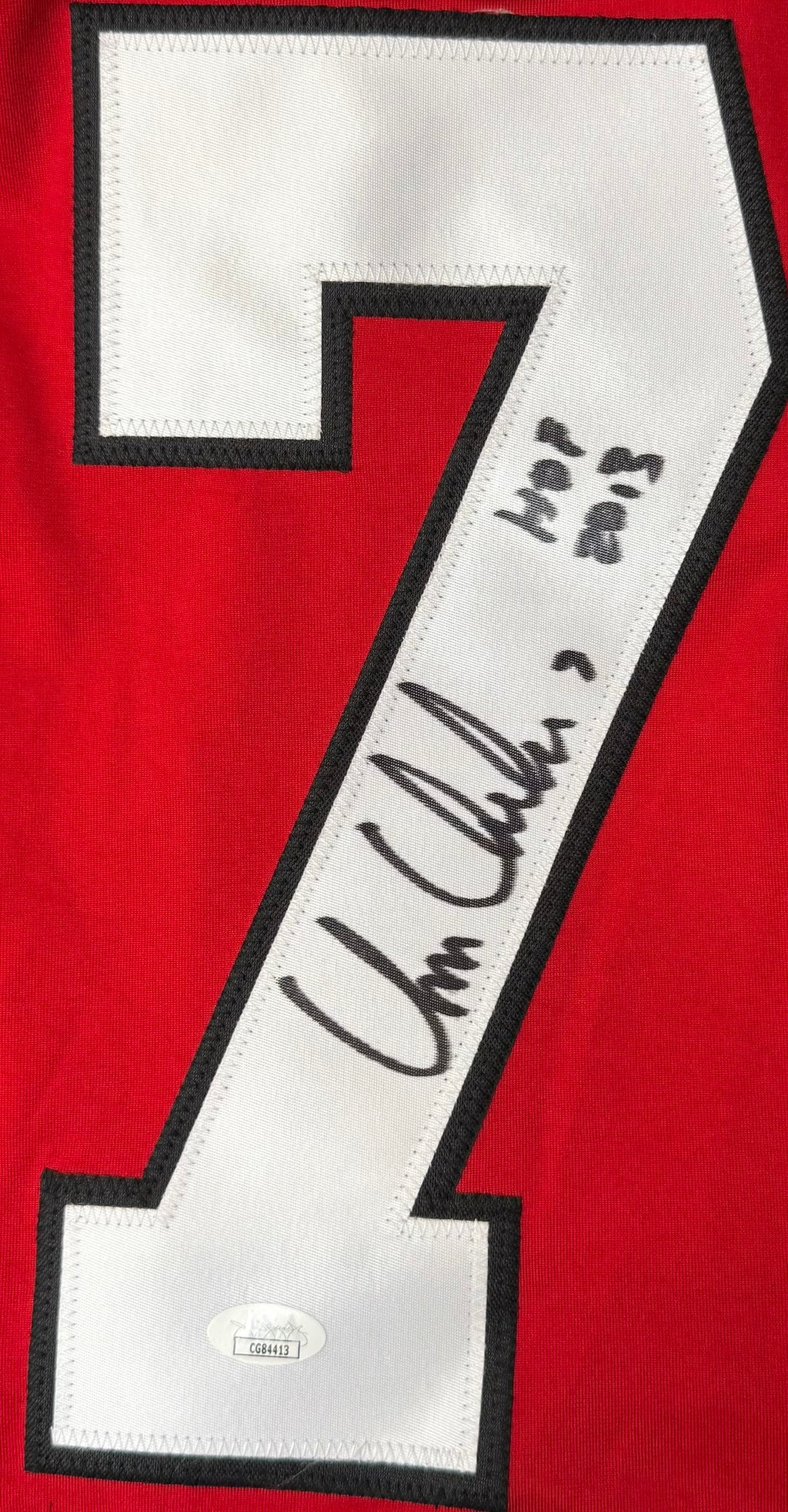 CHRIS CHELIOS AUTOGHRAPHED SIGNED INSCRIBED CUSTOM RED PRO STYLE JERSEY