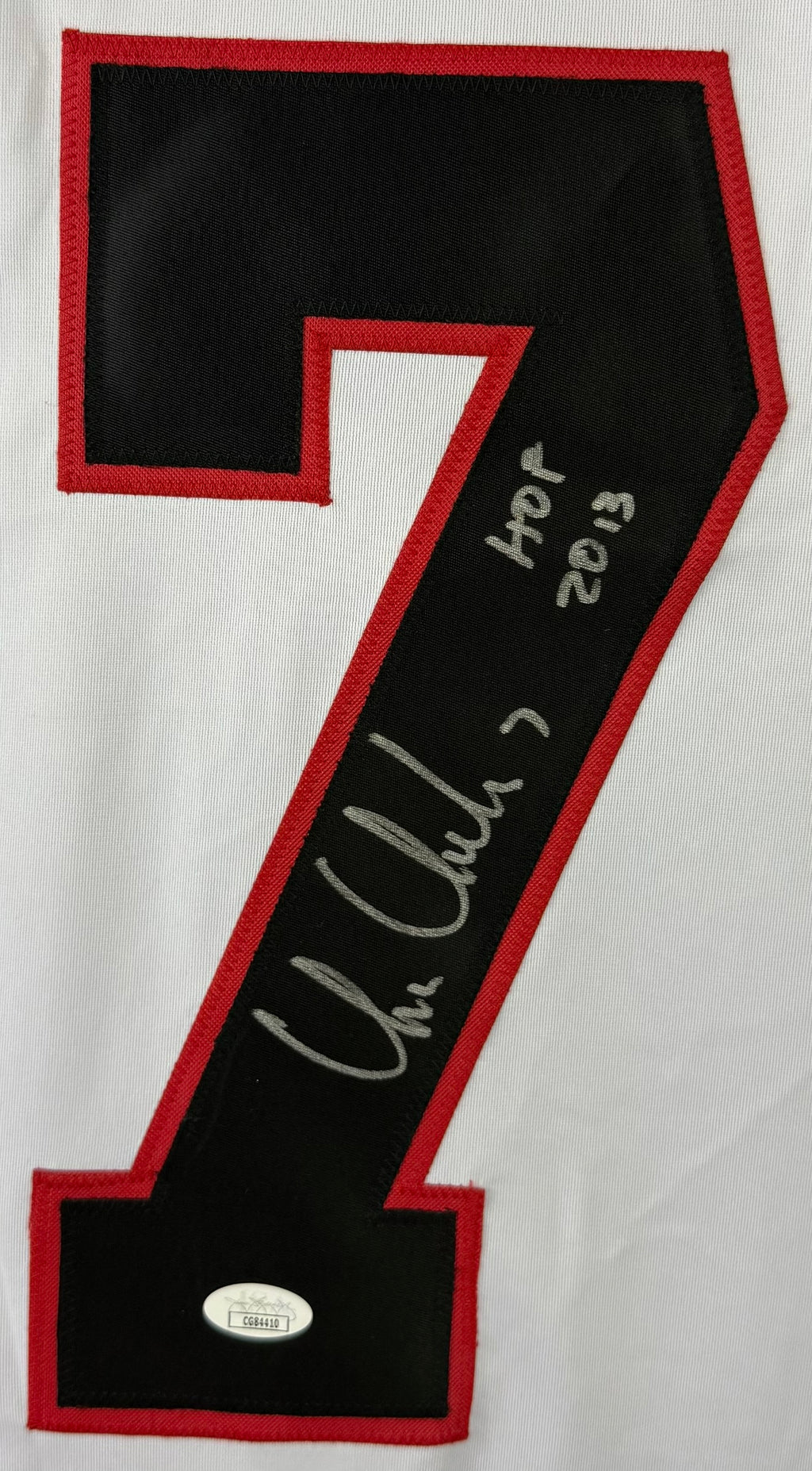 CHRIS CHELIOS AUTOGHRAPHED SIGNED INSCRIBED CUSTOM WHITE PRO STYLE JERSEY