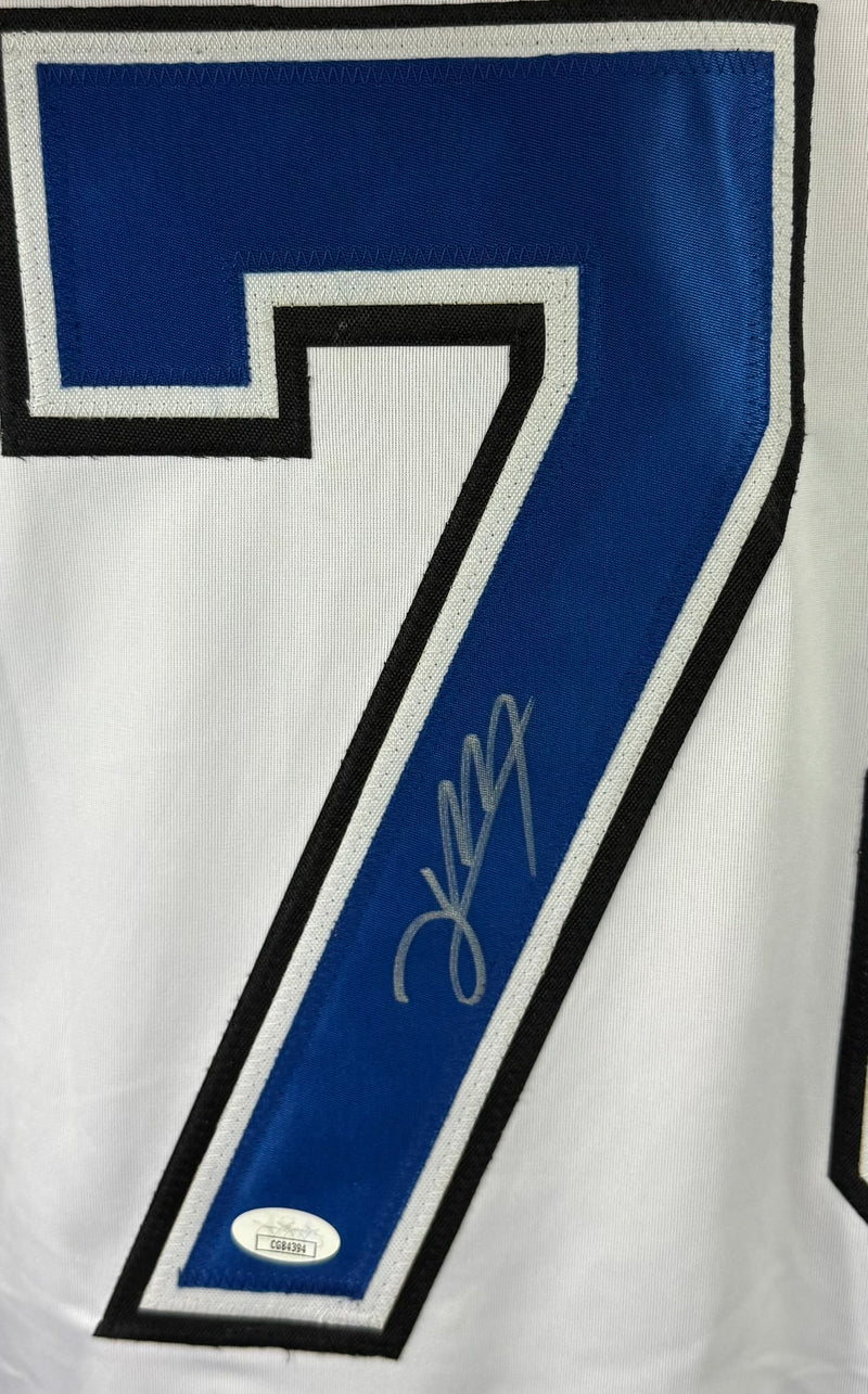 EMIL LILLEBERG AUTOGRAPHED SIGNED CUSTOM WHITE PRO STYLE JERSEY JSA COA
