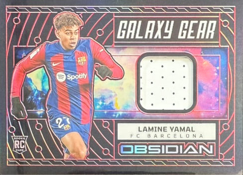 Lamine Yamal RC 2023 Panini Obsidian Red Galaxy Gear Relic Barcelona GG-LY