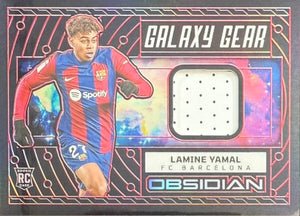 Lamine Yamal RC 2023 Panini Obsidian Red Galaxy Gear Relic Barcelona GG-LY