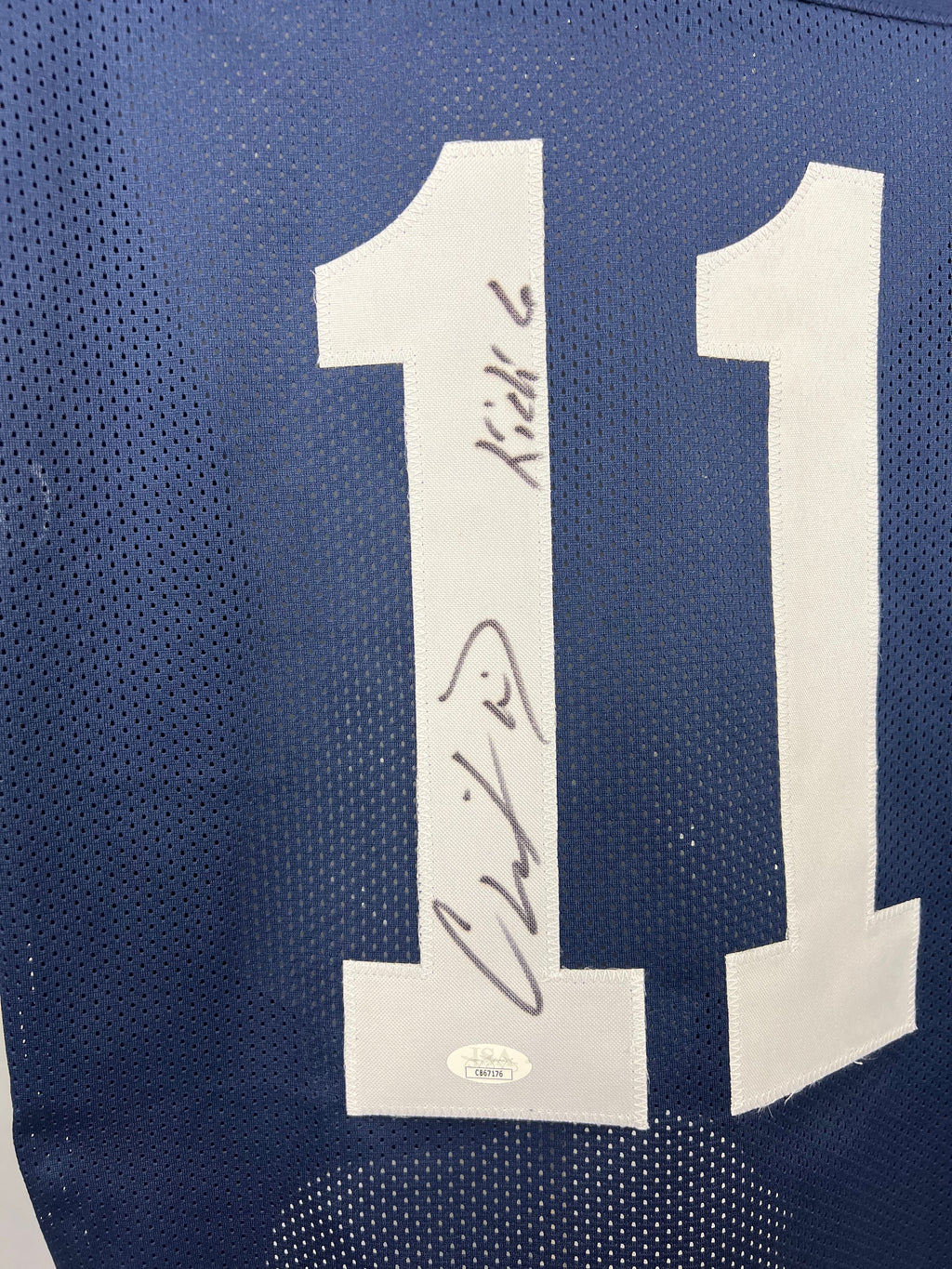 Chris Davis Jr autographed signed inscribed college jersey JSA COA