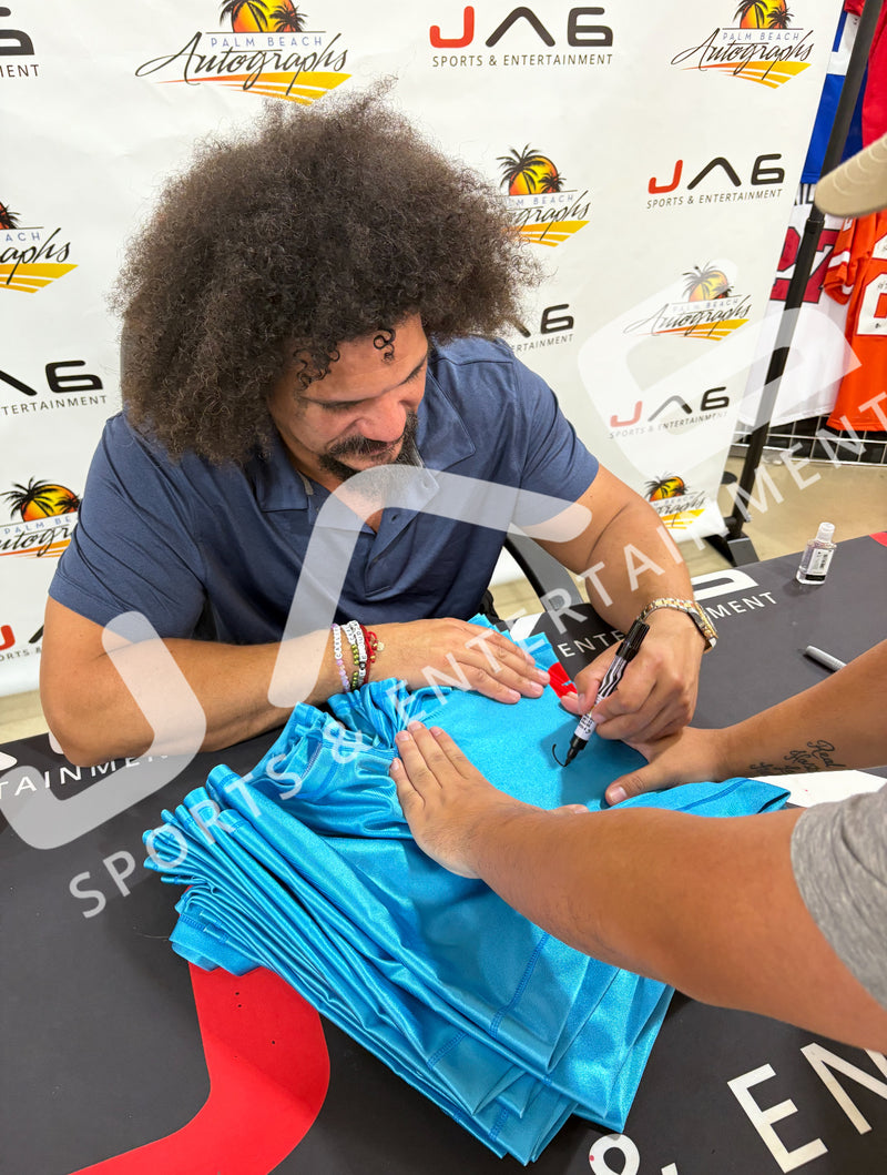 Carlito autographed signed inscribed wrestling shorts WWE JSA LWO WWF