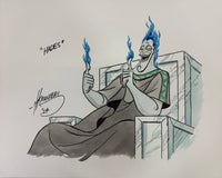 Nik Ranieri signed inscribed Original Artwork 16x20 canvas JSA Hades Hercules