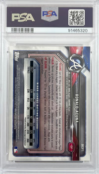 Ronald Acuna Jr 2018 #4/25 Topps Bowman Chrome Atlanta Braves encap PSA 9