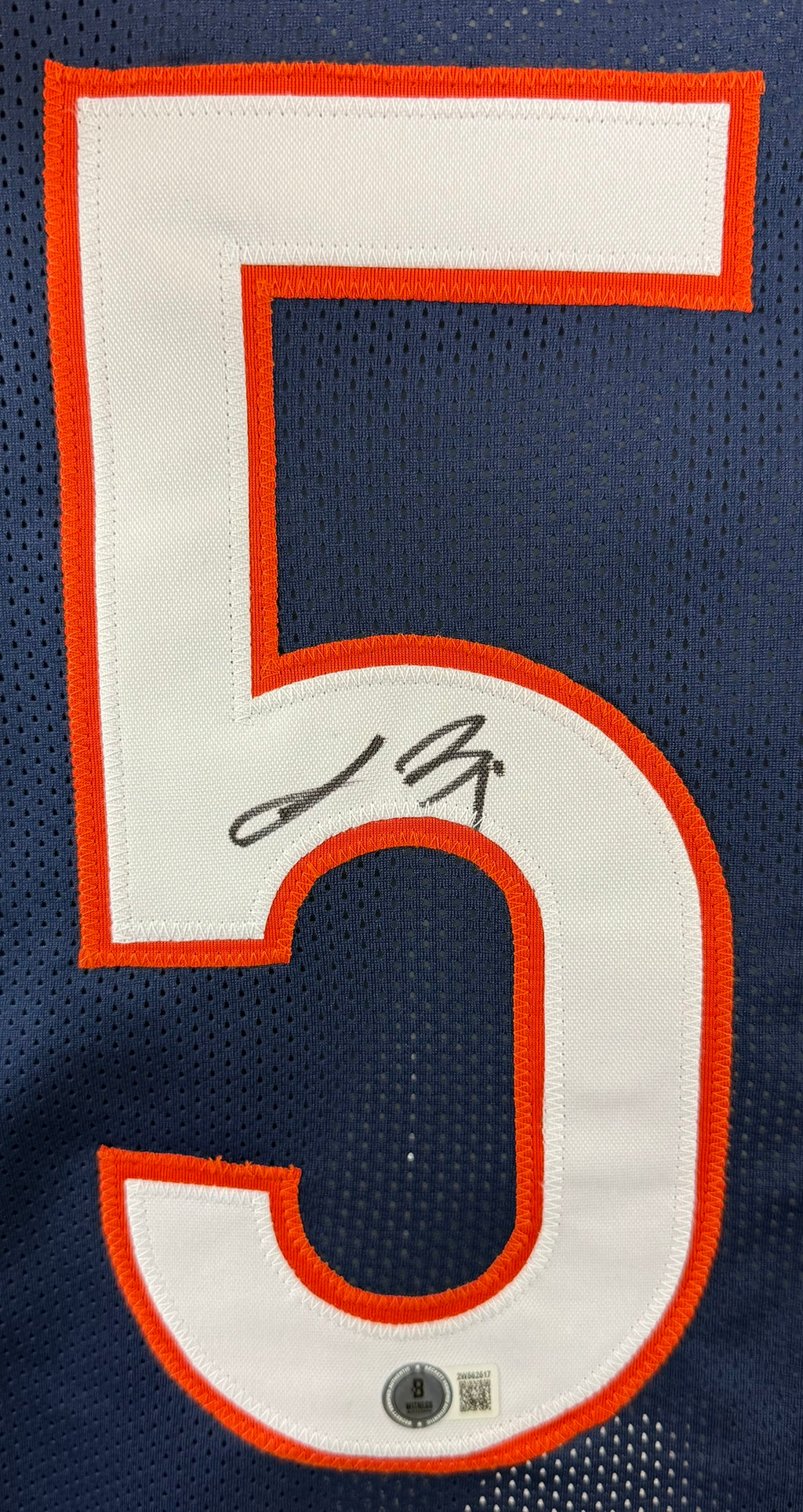 LANCE BRIGGS AUTOGRAPHED CUSTOM NAVY PRO STYLE JERSEY BAS
