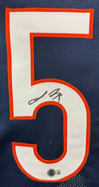 LANCE BRIGGS AUTOGRAPHED CUSTOM NAVY PRO STYLE JERSEY BAS