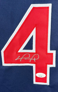 DAVID ORTIZ AUTOGRAPHED SIGNED CUSTOM NAVY PRO STYLE JERSEY JSA