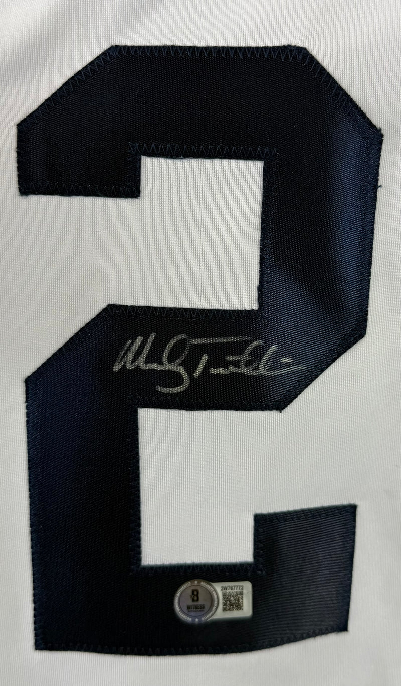 MICKEY TETTLETON AUTOGRAPHED SIGNED WHITE PRO STYLE JERSEY BAS