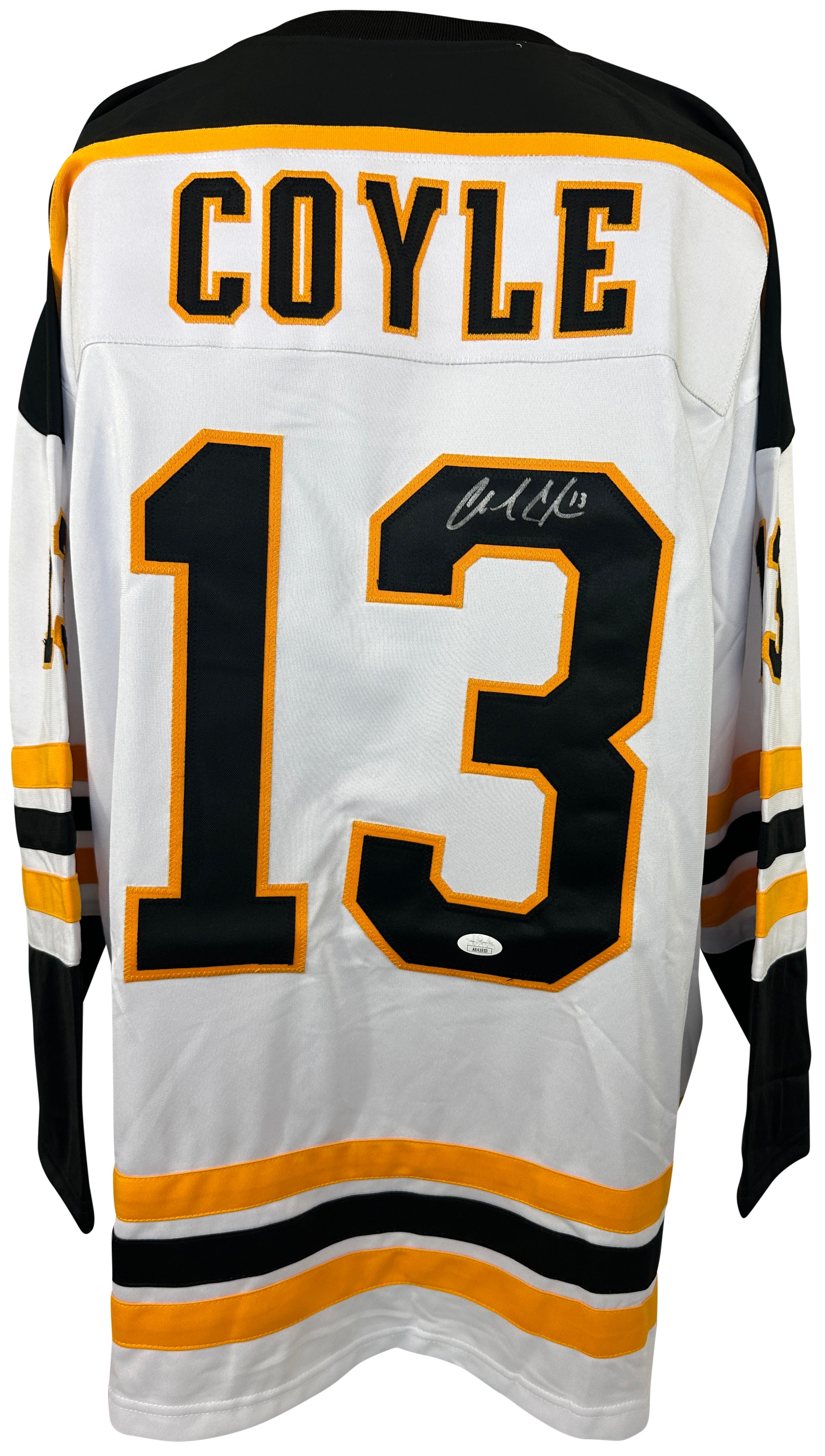 Charlie Coyle signed autographed jersey NHL Boston Bruins JSA COA JAG Sports Marketing