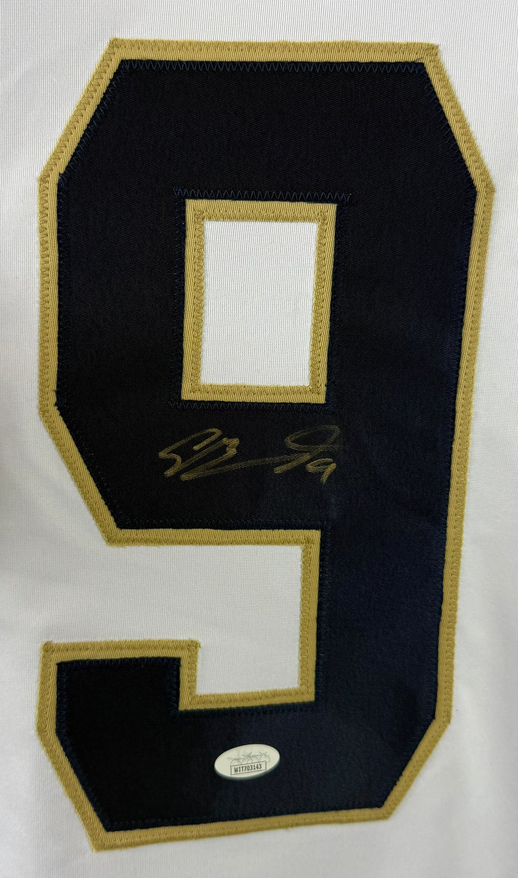 SAM BENNETT AUTOGRAPHED SIGNED WHITE PRO STYLE JERSEY JSA