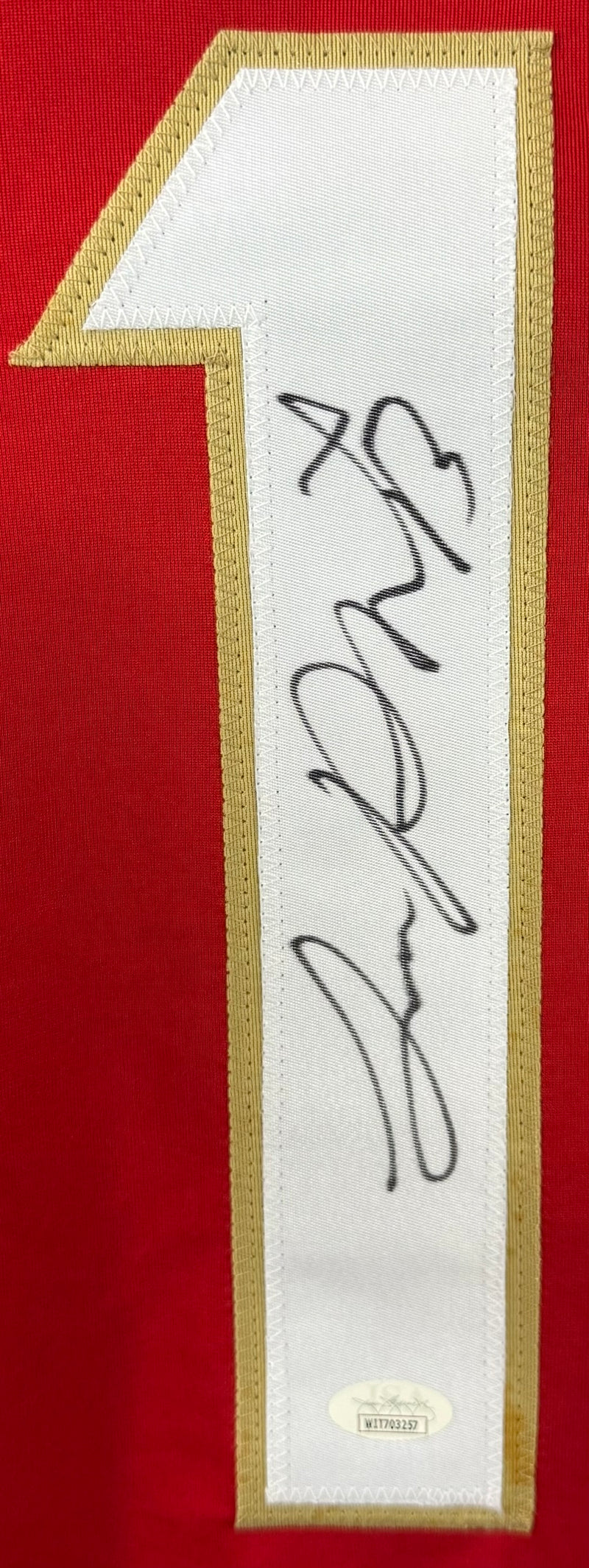 SAM REINHART AUTOGRAPHED SIGNED RED PRO STYLE JERSEY JSA