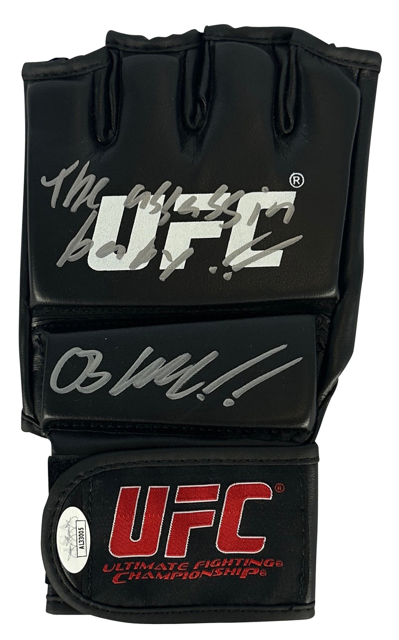 Brandon Moreno signed inscribed glove UFC Deiveson Figueiredo JSA COA