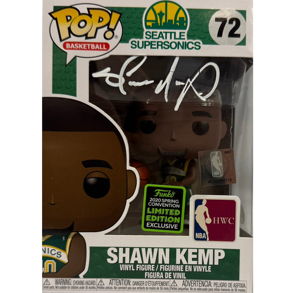 Shawn Kemp autographed signed Funko Pop JSA Seattle SuperSonics Limited Edition