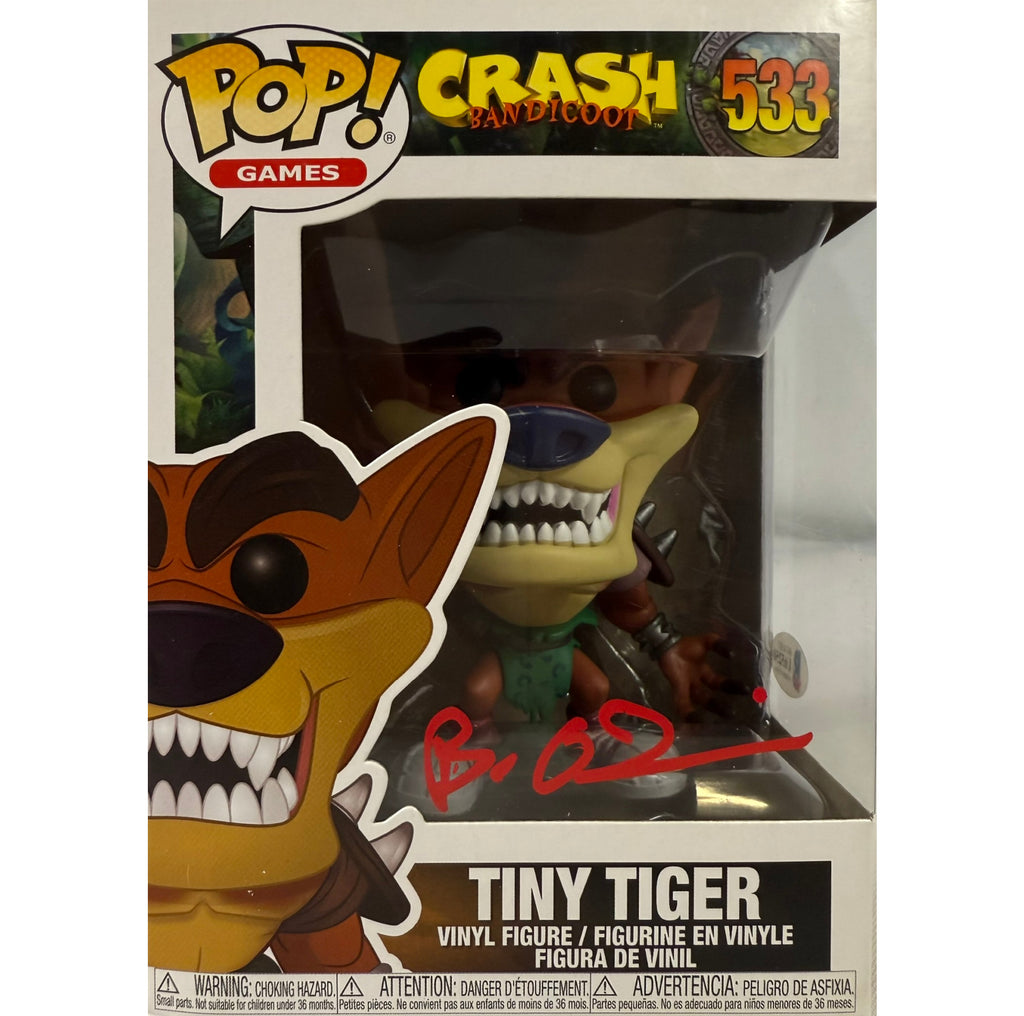 Brendan O'Brien autographed signed Funko Pop #533 BAS Crash Bandicoot Tiny Tiger