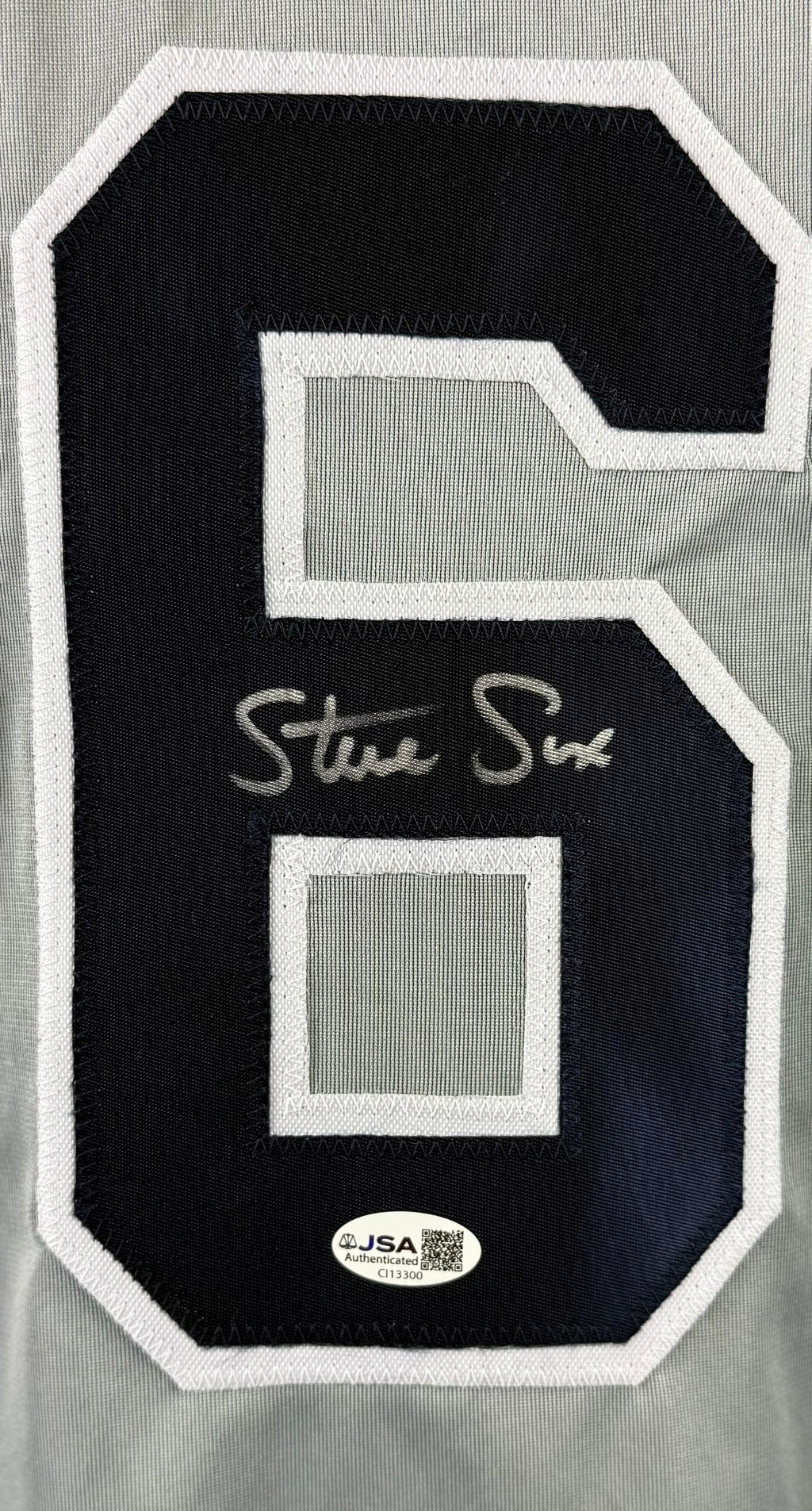 STEVE SAX SIGNED AUTOGRAPHED GREY PRO STYLE JERSEY JSA COA