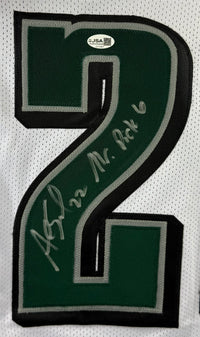 ASANTE SAMUEL SR. SIGNED INSCRIBED CUSTOM WHITE PRO STYLE AUTOGRAPHED JERSEY JSA COA