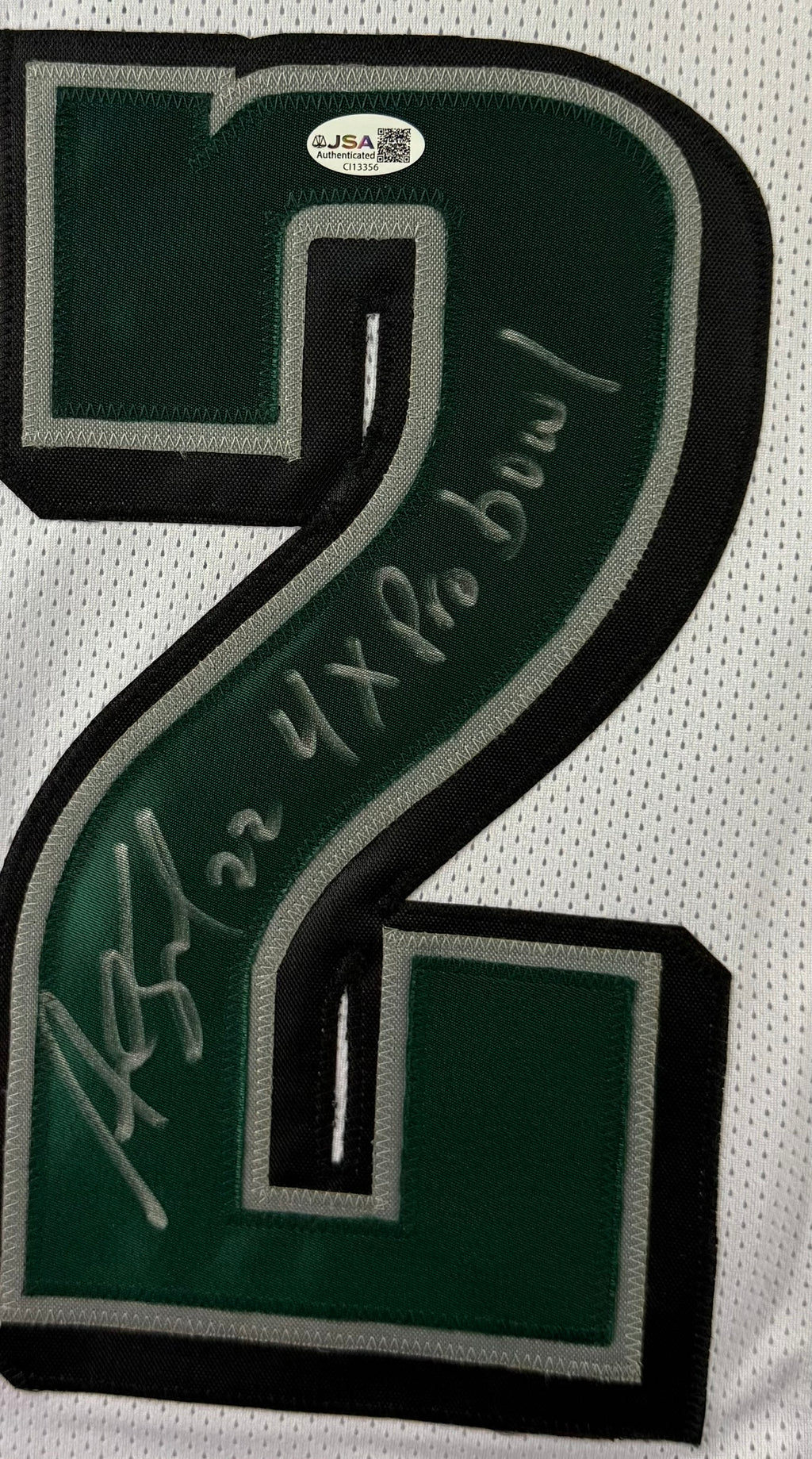 ASANTE SAMUEL SR. AUTOGRAPHED INSCRIBED CUSTOM WHITE PRO STYLE JERSEY JSA
